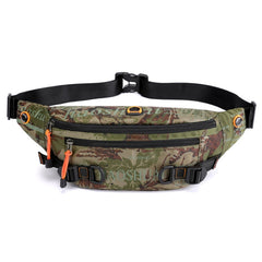 HAOSHUAI 5132 Outdoor Men Waist Bag Sports Running Chest Bag, 5132 Dark Green, 5132 Camouflage, 5132 Dark Blue, 5132 Black, 5132 Army Green