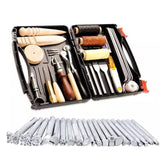Handmade Leather DIY Tool Set Sewing Craft Tool Set, 48 In 1 Set