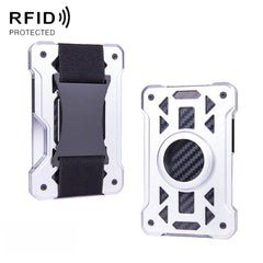 For AirTag 2nd Gen / AirTag 1st Gen Card Holder Metal Anti-Theft RFID Wallet, ak-4 B Silver, ak-4 B Blue, ak-4 B Gray, ak-4 A Black, ak-4 A Blue, ak-4 A Silver, ak-4 A Gray, ak-4 B Black