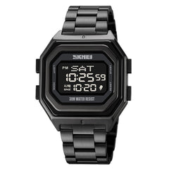 SKMEI 1875 Men Outdoor Electronic Watch Timing Multi-Functional Watch, Style:, 1875 Steel Band Black Machine, 1875 Silicone Band White Machine, 1875 Silicone Band Black Machine, 1875 Steel Band White Machine