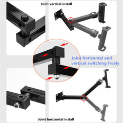 Wall Mount Tablet Cell Phone Stand Long Arm Stretchable Holder for 4-13 inch Devices, Stretchable Tablet Bracket 2