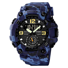 SKMEI 1637 Sports Digital Display Outdoor Shockproof Plastic Large Dial Men Watch, Black, Army Green, Blue Camouflage, Army Green Camouflage, Gray Black