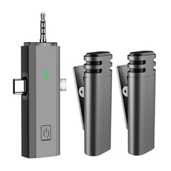 S17 Wireless 3 In 1 Lavalier MIC For Phone SLR Camera Loudspeaker ,Spec:, One Drag 1, 1 Drag Two