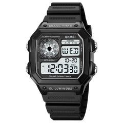 SKMEI 1998 Transparent Shell Ice Sensor Outdoor Sports Waterproof Multi-function Watch, 1998 White, 1998 Black