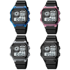 SKMEI 1998 Transparent Shell Ice Sensor Outdoor Sports Waterproof Multi-function Watch, 1998 White, 1998 Black
