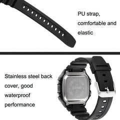 SKMEI 1998 Transparent Shell Ice Sensor Outdoor Sports Waterproof Multi-function Watch, 1998 White, 1998 Black