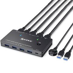 KC-KVM8201 USB3.0 Switch U Disk Printer Two Computers To Share 8K HDMI KVM Switch, KC-KVM8201
