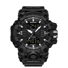 SANDA Green Light Alarm Clock Multifunctional Waterproof Shockproof Transparent Watch