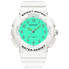 SANDA Small Fresh Digital All-match Waterproof Luminous Student Watch