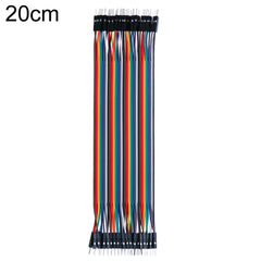 40P DuPont Cable Double-Ended Colorful Wires Wiring Terminal, 10cm, 20cm