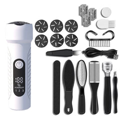 Electric Foot File Pedicure Kit Waterproof Feet Callus Remover, White, Kit 1 White, Kit 2 White, Matte Black, Kit 1 Black, Kit 2 Black