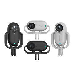 For Insta360 GO 3 AMagisn Silicone Case Camera Protective Accessories, Vertical Gray, Vertical Black