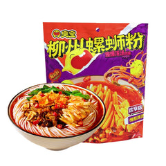 ChouBao Snails Vermicelli Liuzhou, Guangxi Fast Food Rice Vermicelli (Packaging shipped randomly), 300g Broth Big Bean Curd, 228g Soup Happy Edition