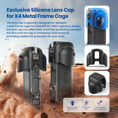 For Insta360 X4 aMagisn Metal Protective Housing Frame Quick Release Version, Quick Release Version