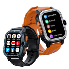 LOKMAT APPLLP 4 MAX 2.02-Inch Android 8.1 Full Network Wifi Card Bluetooth Smart Watch, 4G+64G(Silver), 4G+64G(Navy Blue)