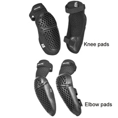 SULAITE Cycling Honeycomb Breathable Heat Dissipation Motorcycle Adjustable Protective Gear, 2pcs /Set Knee Pads, 2pcs /Set Elbow Pads, 4pcs /Set Knee Elbow Pads