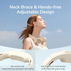 JisuLife FA31 USB Rechargeable Hanging Neck Mini Fan Bladeless Cooling Outdoor High Wind Power Electric Fan