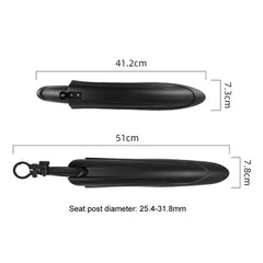 Bike Fenders Set Widen Lengthen Bicycle MTB Front Rear Quick Release Mudguard, 08CY0007