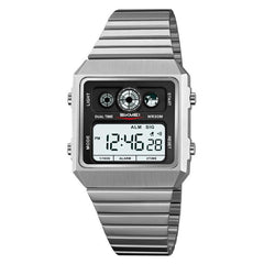 SKMEI 2450 Men Business Multifunctional Watch Casual Waterproof Square Electronic Watch