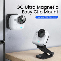 For Insta360 GO Ultra Magnetic Easy Clip AMagisn Mount 180-Degree Adjustable Angle For Flexible POV Shooting