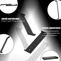 Heavy Iron Mailbox Mounting Bracket Supports Large Mailboxes Up To 8-Inch Wide, 200x50x17mm