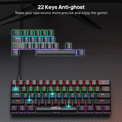 iMICE MK-X30 RGB Lighting Customizable 1.5m Wired Mechanical Gaming Keyboard Mouse Set