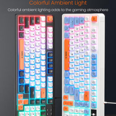 iMICE AK-300 99-key USB Backlit Multi-Color Keycap 1.5m Wired Gaming Keyboard With Dimmer Knob, AK-300