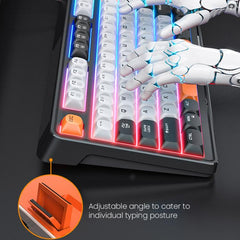 iMICE AK-300 99-key USB Backlit Multi-Color Keycap 1.5m Wired Gaming Keyboard With Dimmer Knob, AK-300
