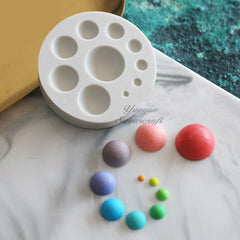 Round Silicone Fondant Cake Mold DIY Baking Decoration Chocolate Tool, Round Silicone(Grey), Round Silicone(Pink)