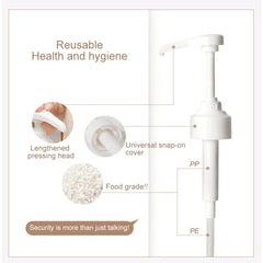 2pcs Household Fuel Consumption Quantitative Bottle Press Type Nozzle Pump Head, Plastic(White), Plastic(Black)