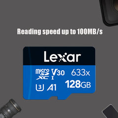 Lexar 633x 128GB High-speed Driving Recorder Dedicated TF Card Mobile Phone Memory Card, 128GB