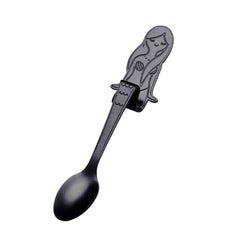 Creative Coffee Spoon Mermaid Shape Handle Spoons Flatware Drinking Tools, Black, Gold, Symphony, Rose Gold, True Color