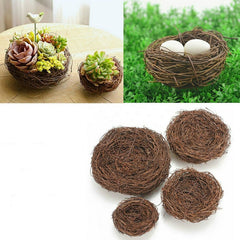 Rattan Nest Bird Bird Crafts Chicken Nest DIY Handmade Bird Nest Scene Props, 12cm, 15cm