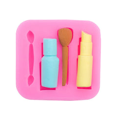 2 PCS Lipstick Eyebrow Pencil Makeup Tool Shape Silicone Fondant Cake Mold Chocolate Mold Clay Mold, Eyebrow Pencil Shape