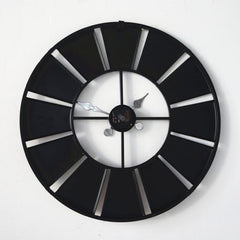 Digital Round Retro Wall Clock Creative License Plate Wrought Iron Decorative Clock, Round Retro Wall Clock