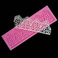 DIY Baking Tools Lace Silicone Moulds Fondant Cake Surrounding Decoration Tools Chocolate Mould, Lace Silicone Moulds