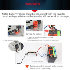 SUVPR DY-LG600S 600W DC 24V to AC 220V Pure Sine Wave Car Power Inverter with Universal Power Socket, 600W DC 12V, 600W DC 24V