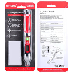 WINTACT WT3010 LED AC Voltage Tester Non-Contact Detector Pen 12-1000V AC Voltage Detector, WINTACT WT3010