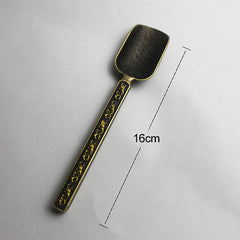 Copper-zinc Flower Pattern Tea Spoon Kungfu Teaism Accessories