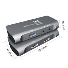 Z27 HDM Female + Mic to HDM Female USB 2.0 Video Audio Capture Box, Z27