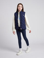 Girls Hacking Gilet in Navy Iris