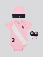 Baby 3 Piece Boxed Baby Gifting Set in Light Pink