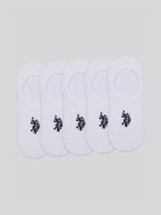 5 Pack Invisible Trainer Socks in Bright White