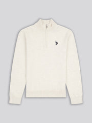 Boys Knitted Funnel Neck in Birch Marl