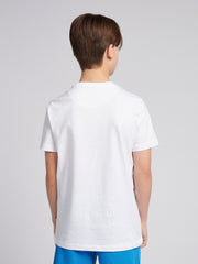 Boys USPA Circle Print T-Shirt in Bright White
