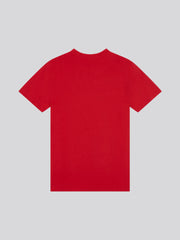 Boys Large Double Horsemen Graphic T-Shirt in Haute Red