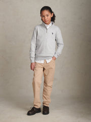 Boys Double Horsemen _ Zip Mid Grey Marl