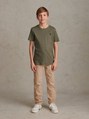 Boys Vertical Texture T-Shirt Mulled Basil