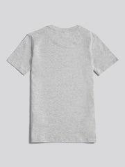 Boys Heritage Graphic Print T-Shirt in Mid Grey Marl