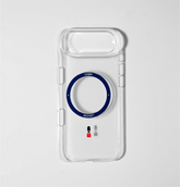 Slim Clear iPhone Air Case with Royal Blue MagSafe Ring - King's Guard | The Iconic Slim